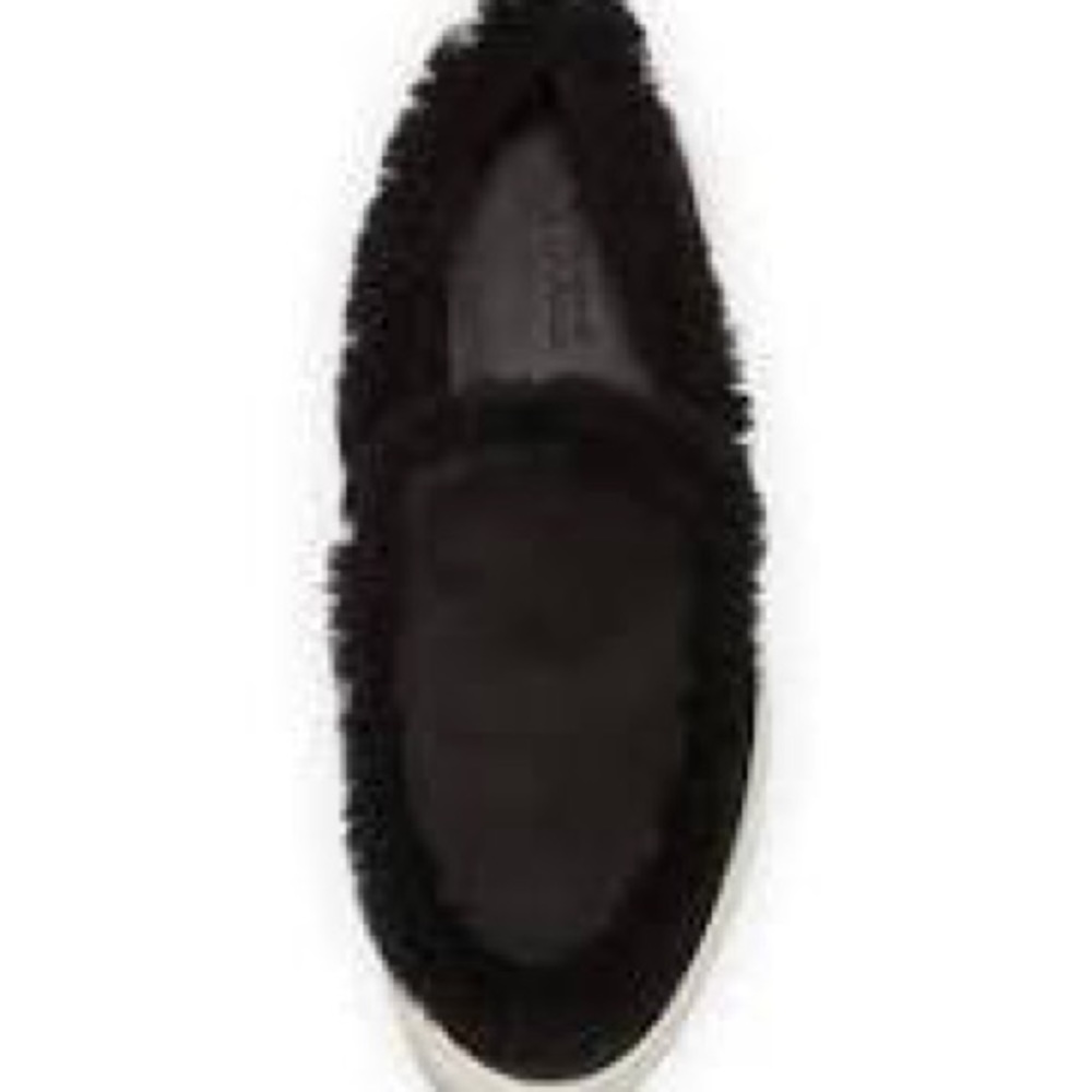 Vince Carlen Shearling-Trimmed Sneaker, Black
